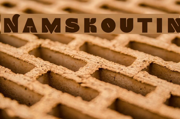 NamskoutIn Font examples