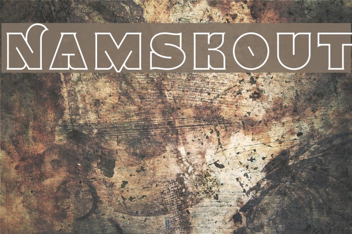 Namskout Font examples