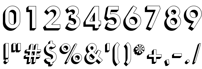 Nanami-3D-Med Font OTHER CHARS