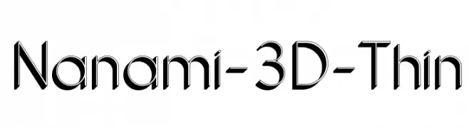 Nanami-3D-Thin  baixar fontes gratis