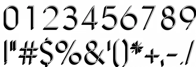 Nanami-3D-Thin Font OTHER CHARS