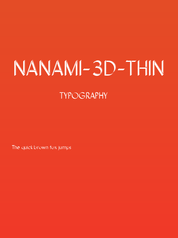 Nanami-3D-Thin Poster