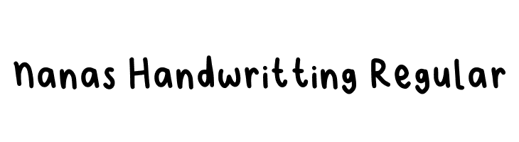 Nanas Handwritting Regular  font caratteri gratis