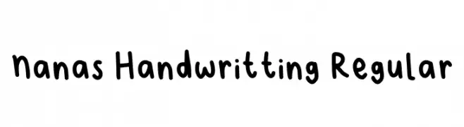 Nanas Handwritting Regular  Frei Schriftart Herunterladen
