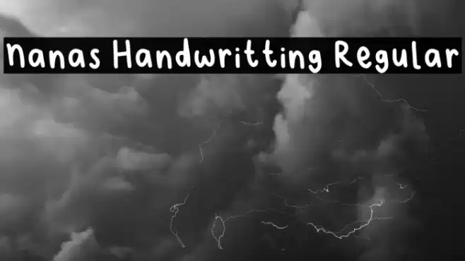 Nanas Handwritting Regular Font examples