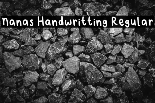 Nanas Handwritting Regular Font examples