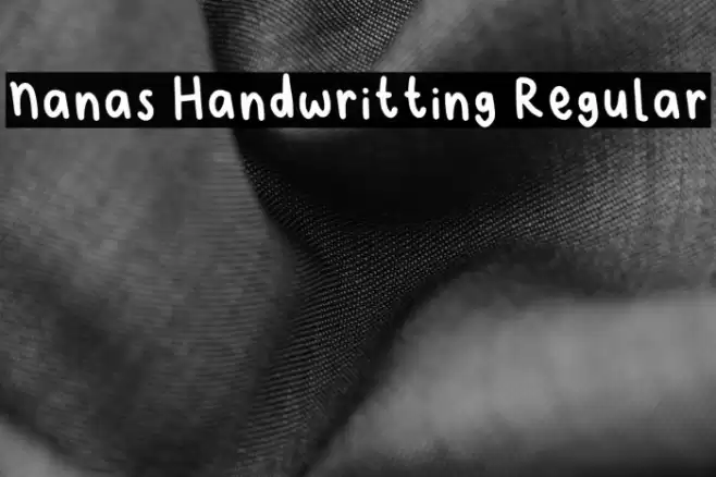 Nanas Handwritting Regular Font examples