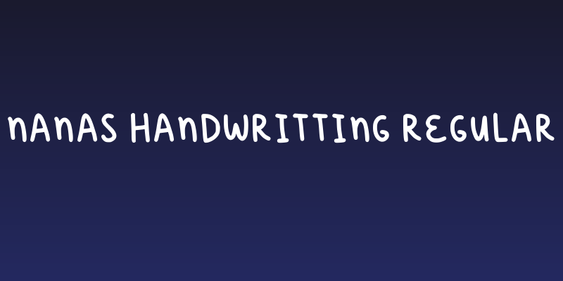 Nanas Handwritting Regular Social Header