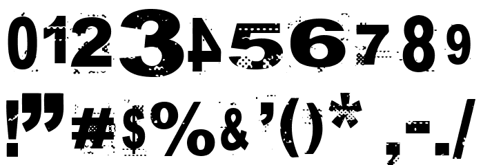 Nancy Spungen Basic Font OTHER CHARS