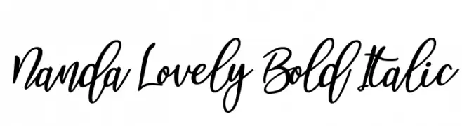 Nanda Lovely Bold Italic  font caratteri gratis