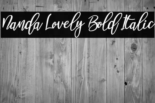 Nanda Lovely Bold Italic Font examples