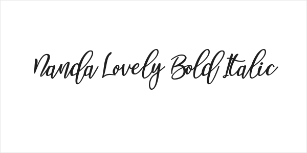 Nanda Lovely Bold Italic Logo
