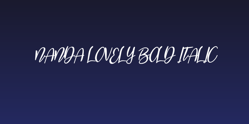Nanda Lovely Bold Italic Social Header