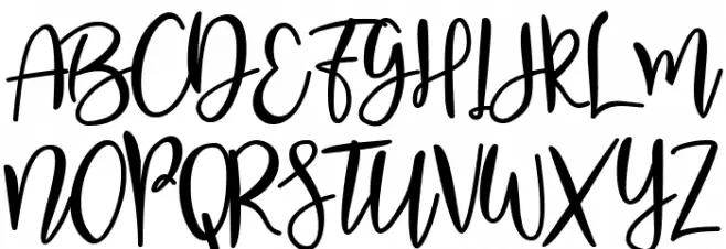 Nanda Lovely Bold Font Litere mari
