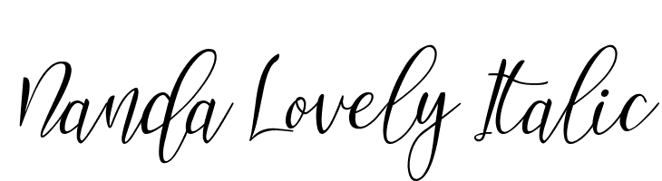 Nanda Lovely Italic  Скачать бесплатные шрифты