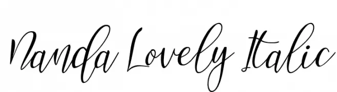 Nanda Lovely Italic  font caratteri gratis