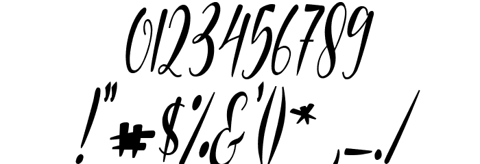 Nanda Lovely Italic Font OTHER CHARS