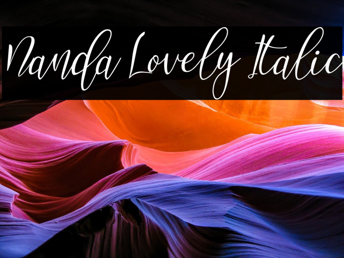 Nanda Lovely Italic Example 1