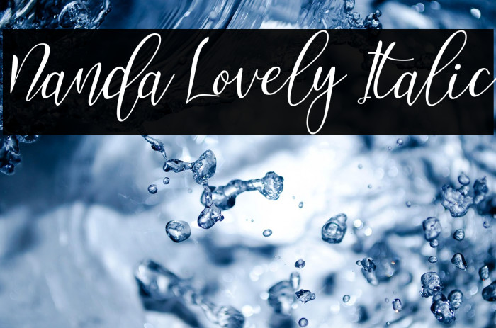 Nanda Lovely Italic Example 2