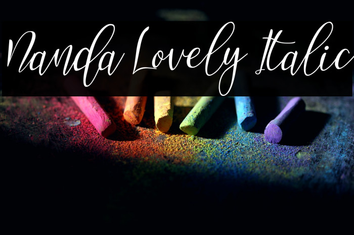 Nanda Lovely Italic Example 3
