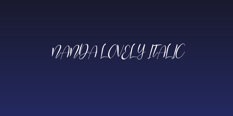 Nanda Lovely Italic Social Header