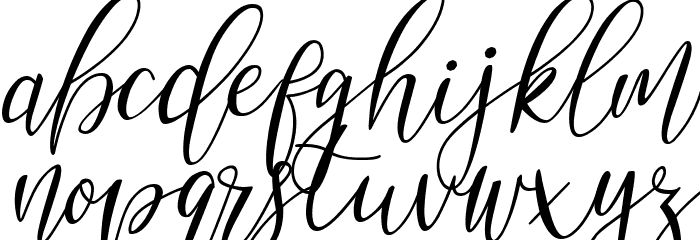 Nanda Lovely Italic Font LOWERCASE
