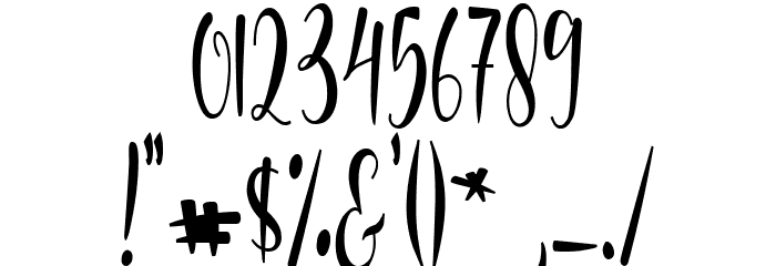 Nanda Lovely Font OTHER CHARS