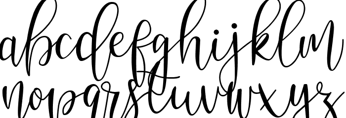 Nanda Lovely Font LOWERCASE