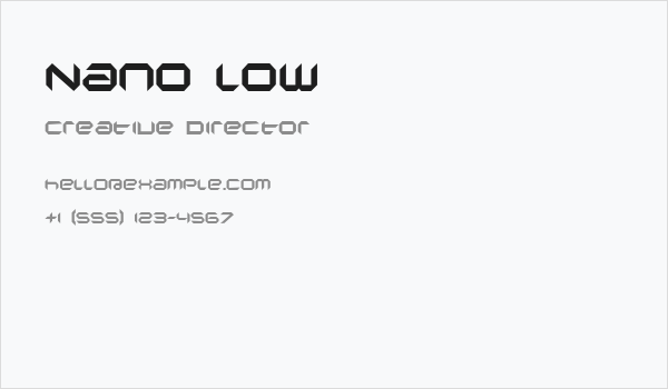 Nano low Business Card