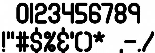Nanosecond Thick BRK フォント その他の文字