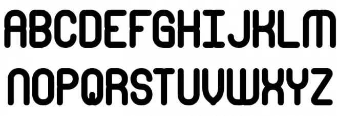 Nanosecond Thick BRK Schriftart Groß