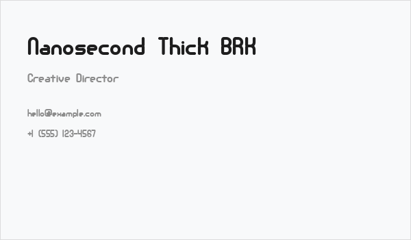 Nanosecond Thick BRK Business Card
