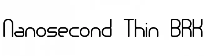 Nanosecond Thin BRK  フリーフォントのダウンロード