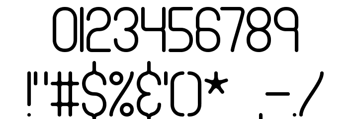 Nanosecond Thin BRK Font Alte caractere