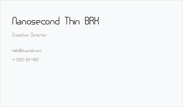 Nanosecond Thin BRK Business Card