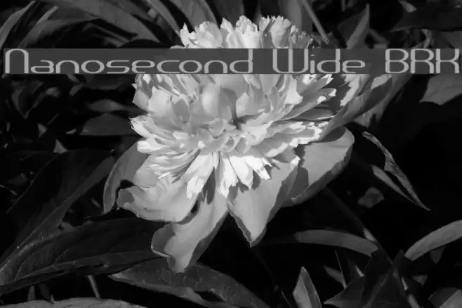 Nanosecond Wide BRK Font examples