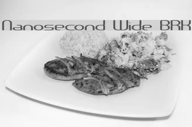 Nanosecond Wide BRK Font examples