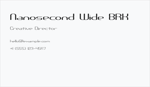 Nanosecond Wide BRK Business Card