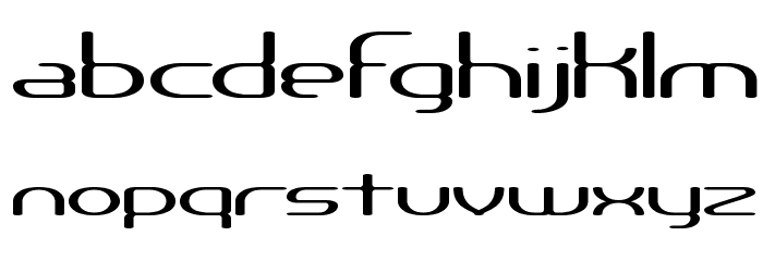 Nanosecond Wide BRK Schriftart Kleinbuchstaben