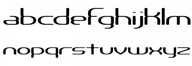 Nanosecond Wide BRK Font LOWERCASE