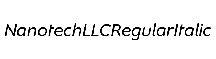 Nanotech LLC Regular Italic  Frei Schriftart Herunterladen