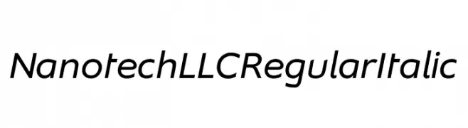 Nanotech LLC Regular Italic  les polices de caractères gratuit tlcharger