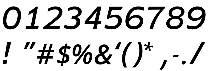 Nanotech LLC Regular Italic Font OTHER CHARS