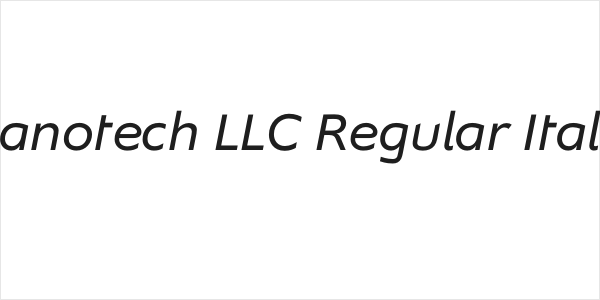 Nanotech LLC Regular Italic Logo