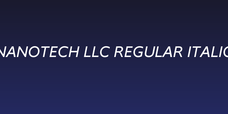 Nanotech LLC Regular Italic Social Header