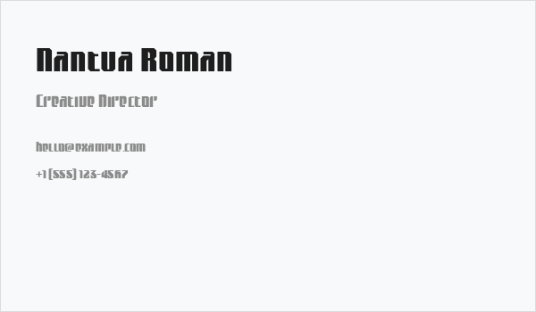 Nantua Roman Business Card