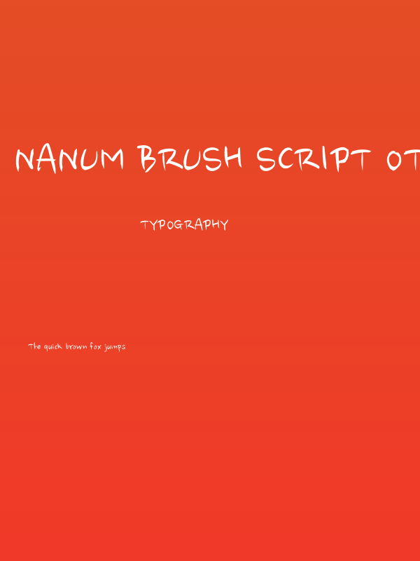 Nanum Brush Script OTF Poster