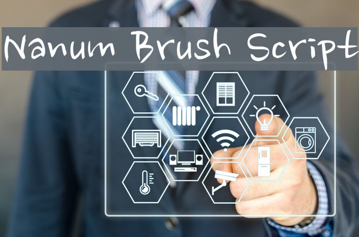 Nanum Brush Script Font examples