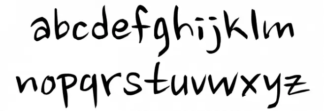 Nanum Brush Script 字体 小写