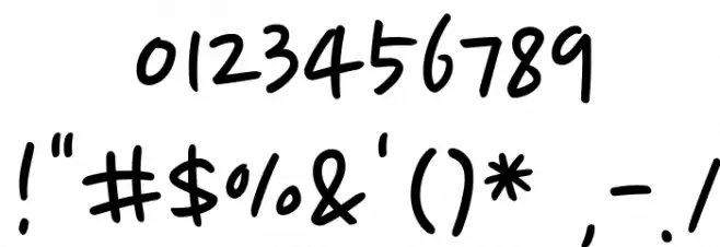 Nanum Pen Script OTF Polices AUTRES CHARS